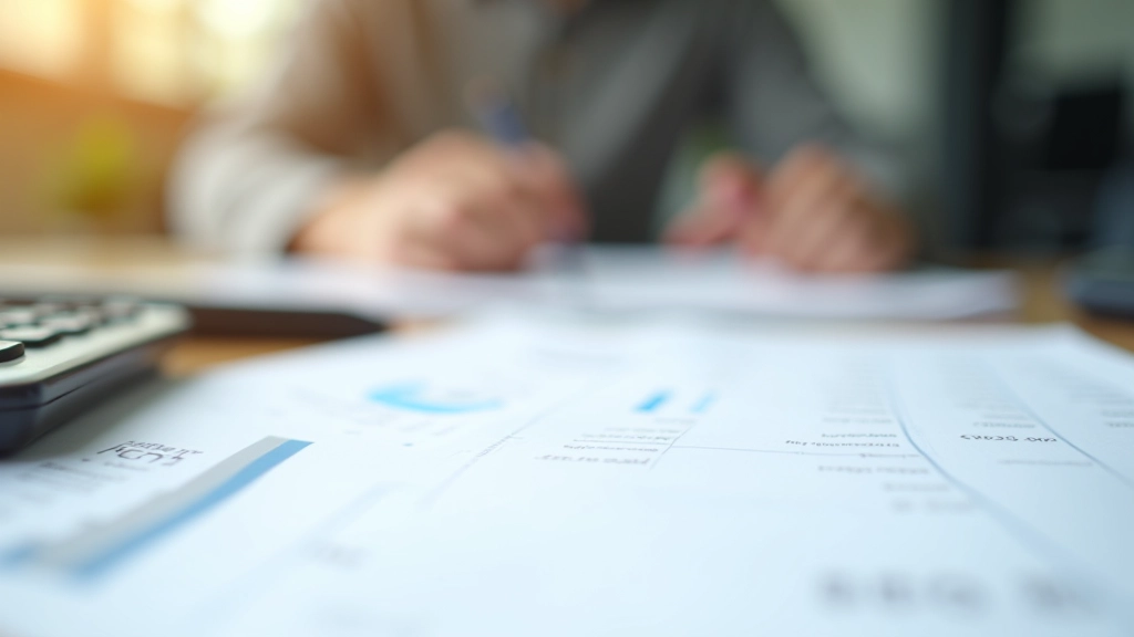 Balance sheet document showing assets and liabilities columns on financial statement